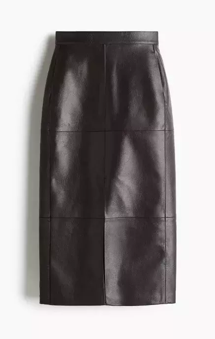 Pouzdrová sukně s povrchovou úpravou, H&M, 959 Kč