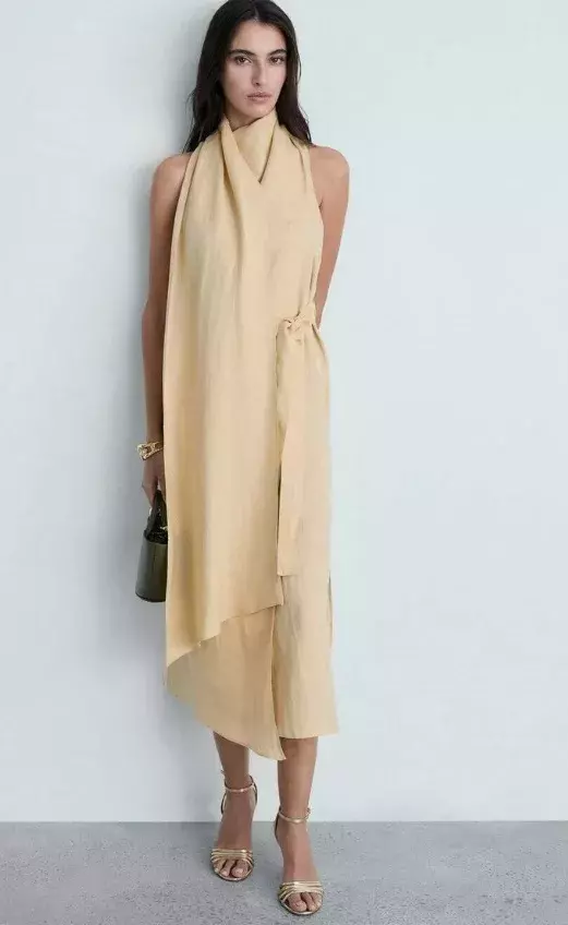 Dámské šaty v pískové barvě, Mango, 2 999 Kč