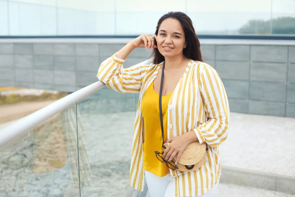 svislé pruhy móda XXL