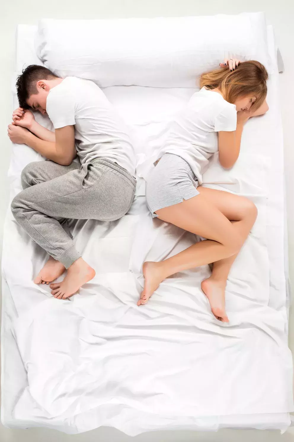 muž, žena, spánek, záda