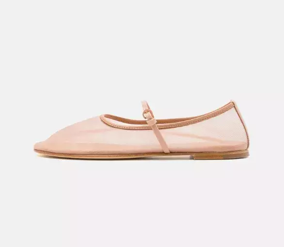 Baleríny z průhledné síťoviny