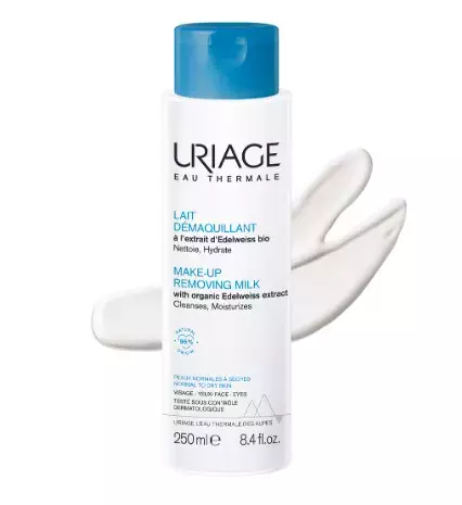 <p>Jemné odličovací mléko na obličej a oči, Uriage, 368 Kč (250 ml)</p>
