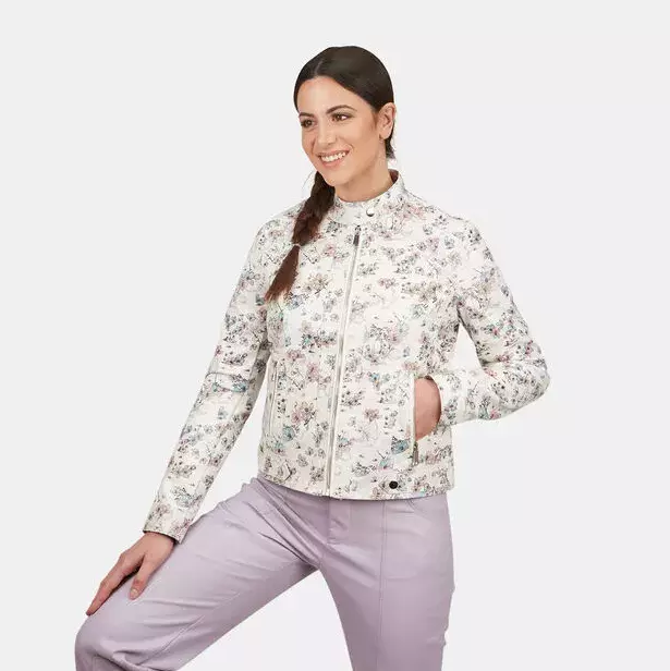 Dámská lehká bunda s květinovým vzorem