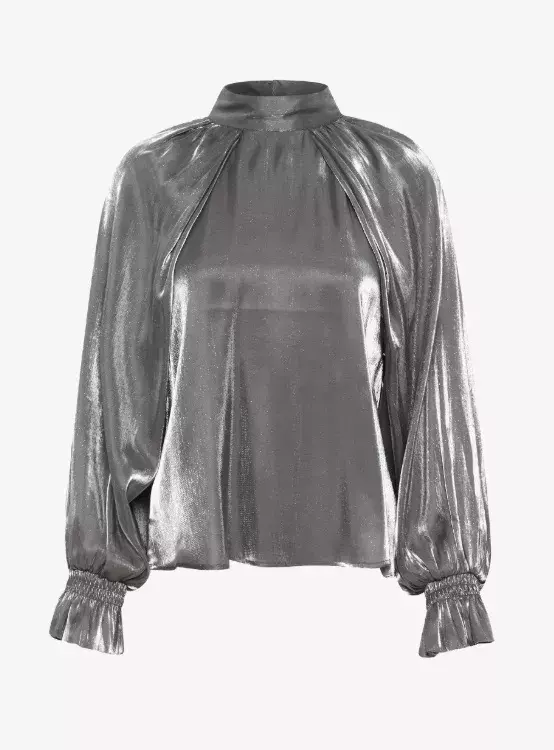 Metalická blůza s řasenými rameny, Karen by Simonsen, 1 501 Kč