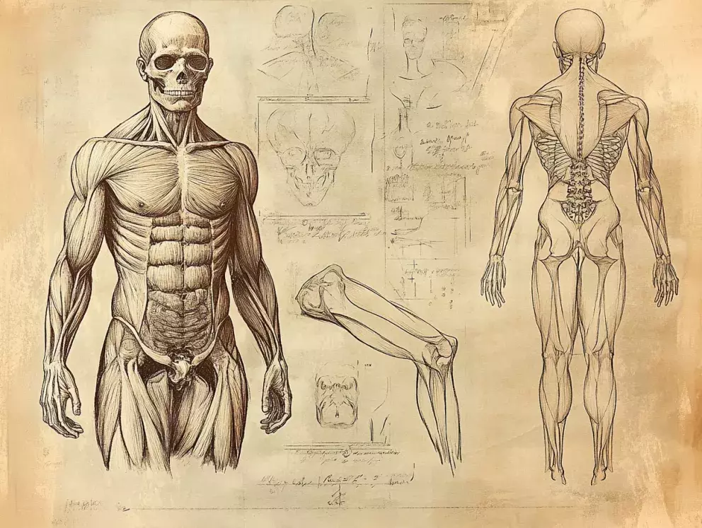 náčrtek lidského těla