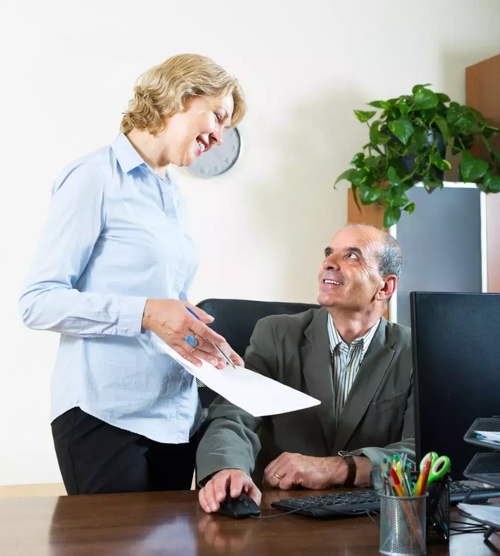 muž, žena, šéf, práce, problémy