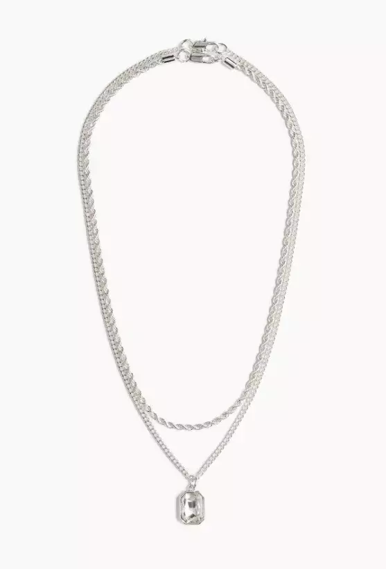 Stříbrný náhrdelník 2 kusy, H&M, 309 Kč