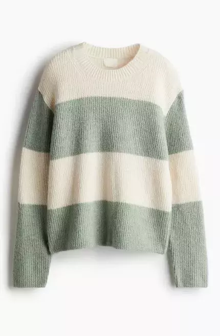 Svetr z žebrovaného úpletu, H&M, 249 Kč