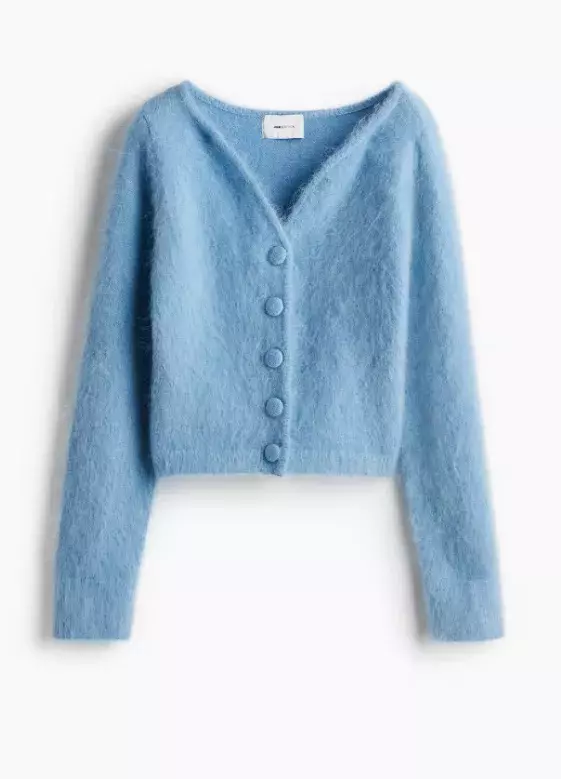 Propínací svetr z mohérové směsi, H&M, 1 459 Kč