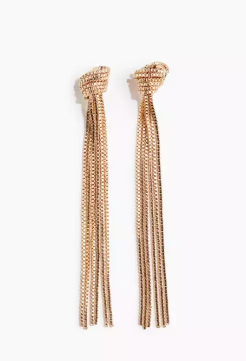 Střapcové náušnice z řetízku venezia, H&M, 309 Kč