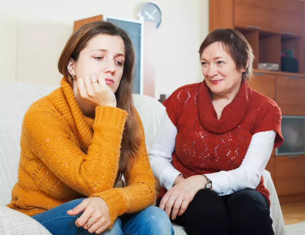 máma, dcera, problém,