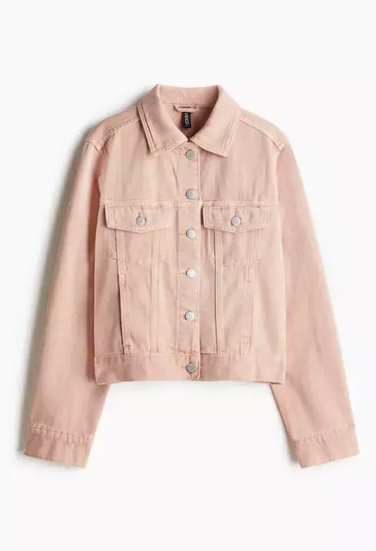 Džínová bunda v odstínu Ballet Pink, H&M, 719 Kč