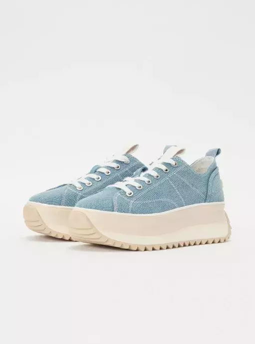 Denimové tenisky na platformě, Tamaris, 1 899 Kč