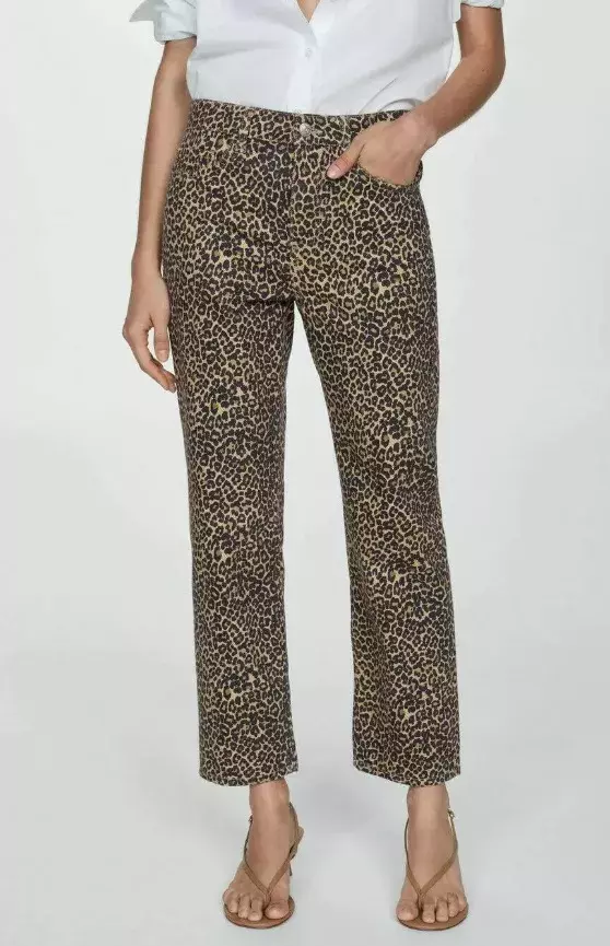 Kalhoty se zvířecím potiskem, Mango, 599 Kč