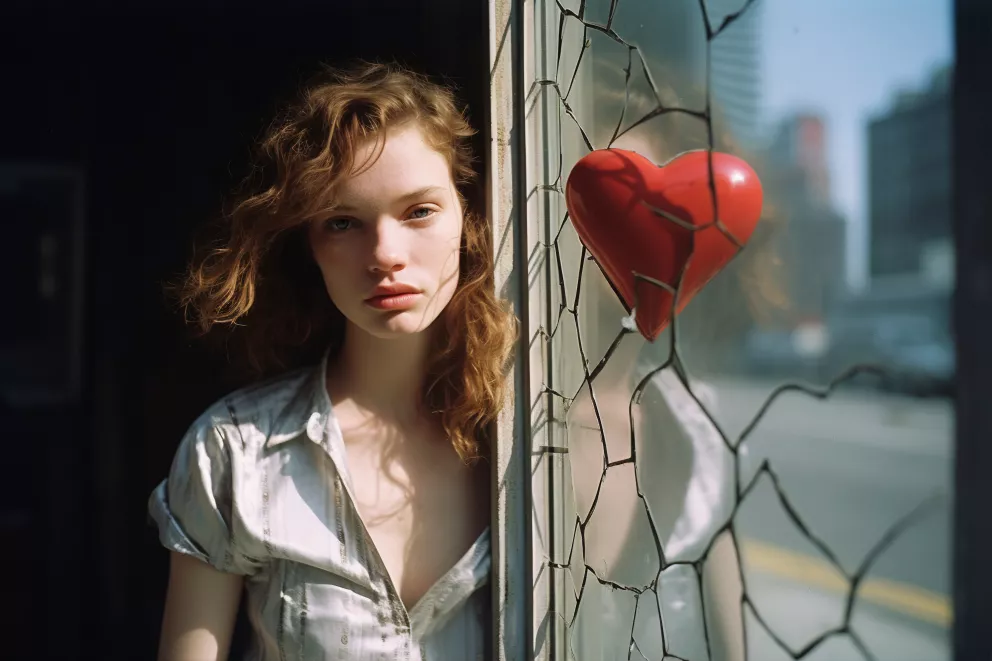 žena, zlomené srdce