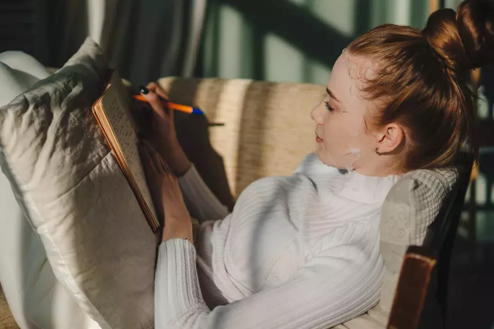 relaxace s pleťovou maskou