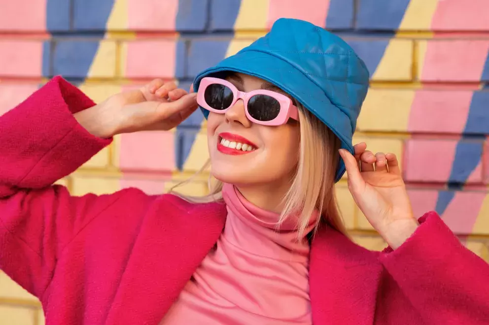 bucket hat na ženě