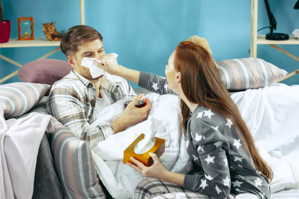 muž, žena, nemoc, péče