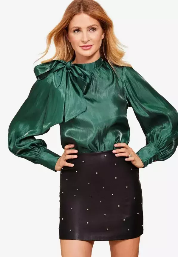 Blůza s mašlí a řasenými rukávy, Friends Like These, 700 Kč