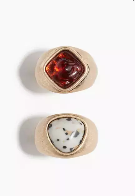 Zdobený prsten 2 kusy, H&M, 309 Kč