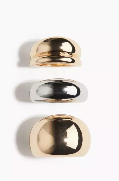 Robustní prsten 3 kusy, H&M, 359 Kč