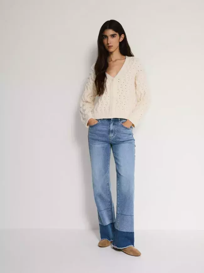 Skinny bootcut džíny