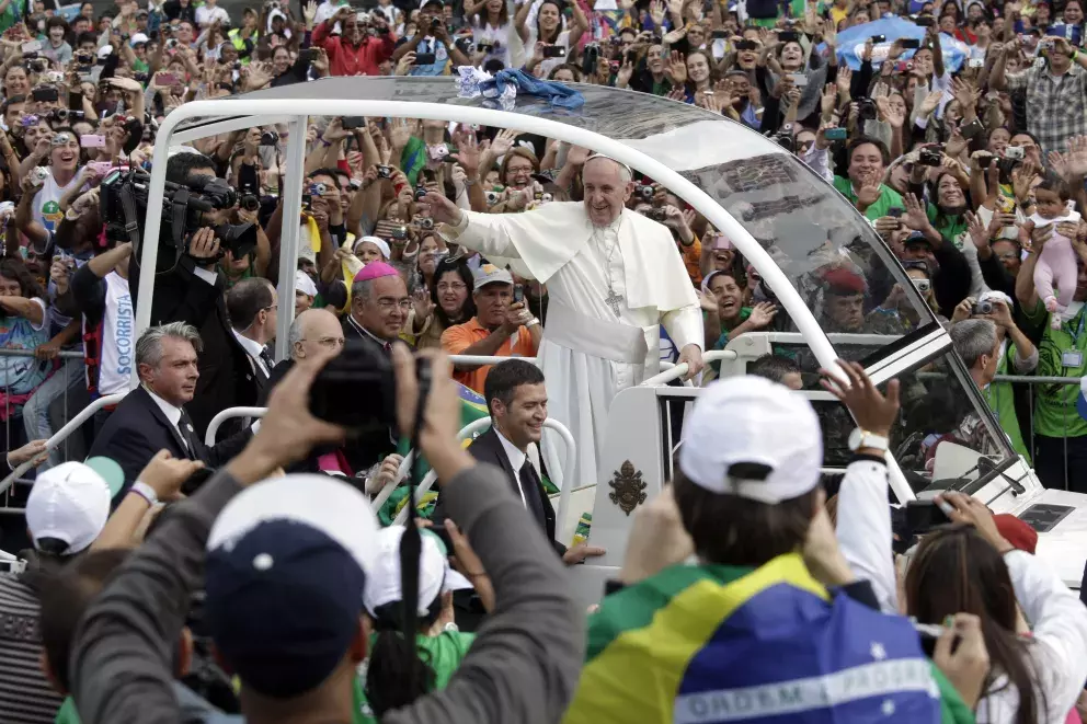 Papež František na Světových dnech mládeže v Brazílii