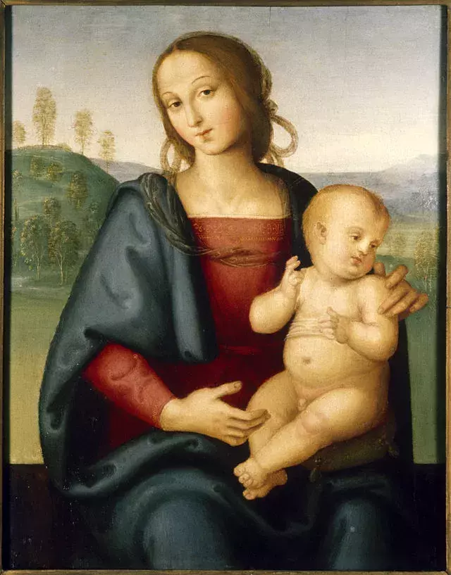 Středověká matka se synem