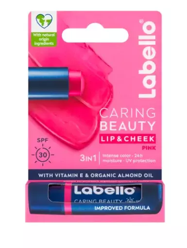 <p>Tónovací balzám na rty, Labello, 74.90 Kč</p>
