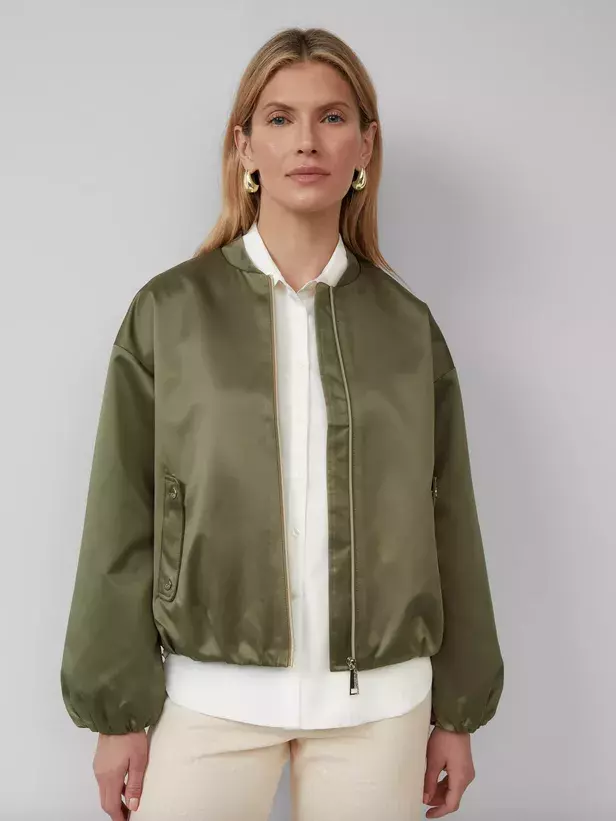 Satinovaný oversize bomber