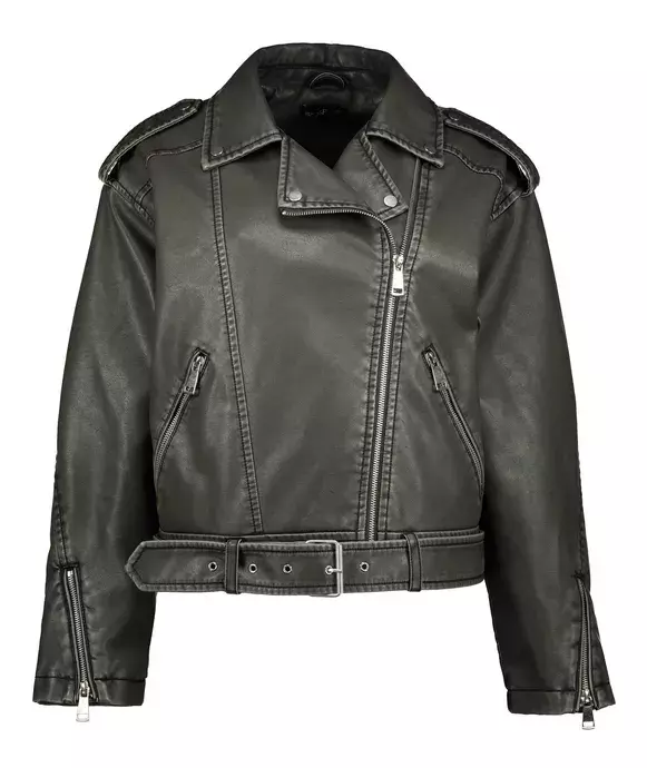 Koženková černá bunda 