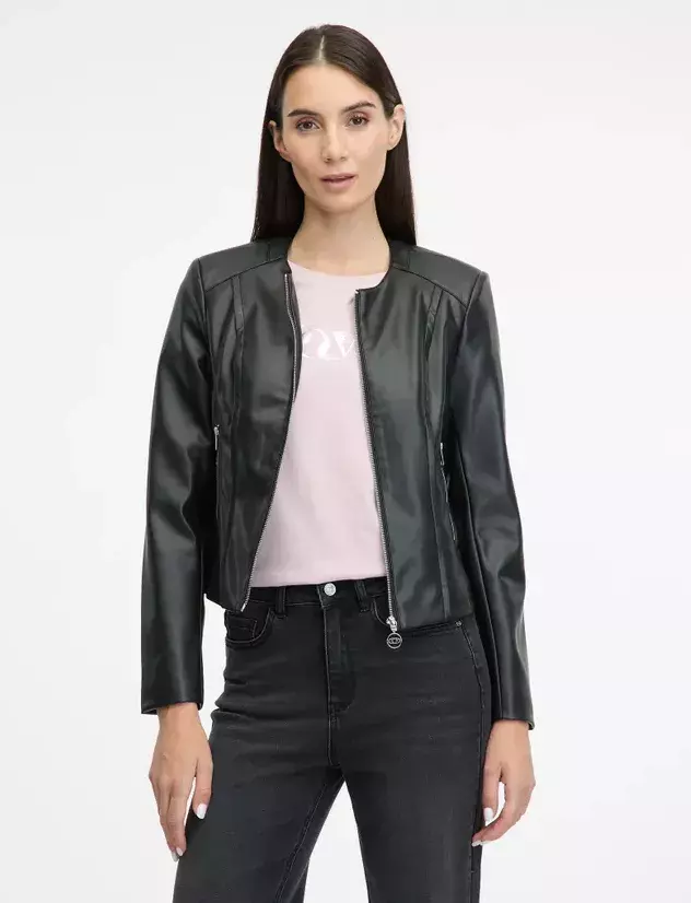 Černá dámská koženková bunda ORSAY