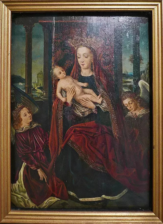 Středověká matka se synem