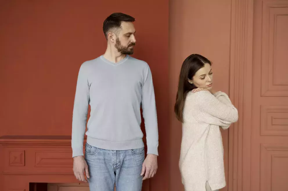 muž, žena, napětí, problémy