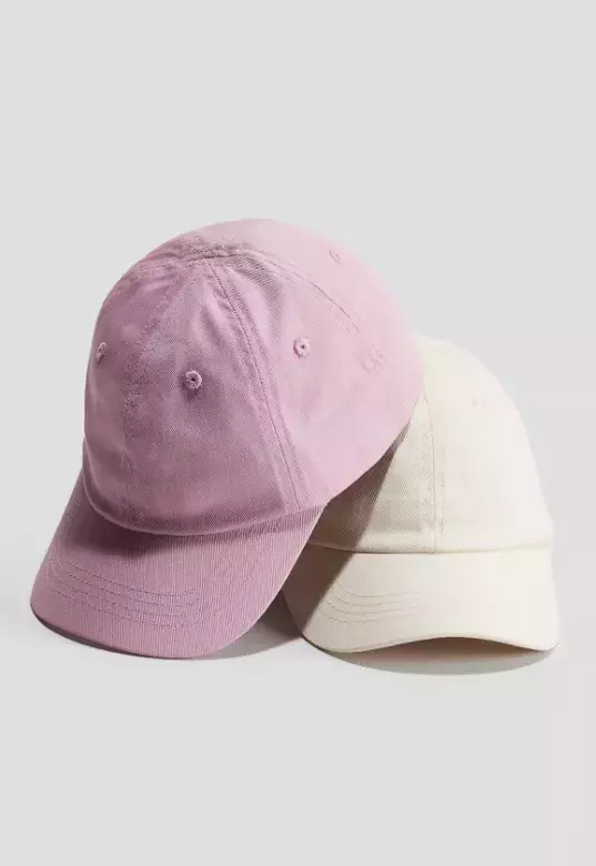 Kšiltovka z bavlněného kepru 2 kusy, H&M, 239 Kč