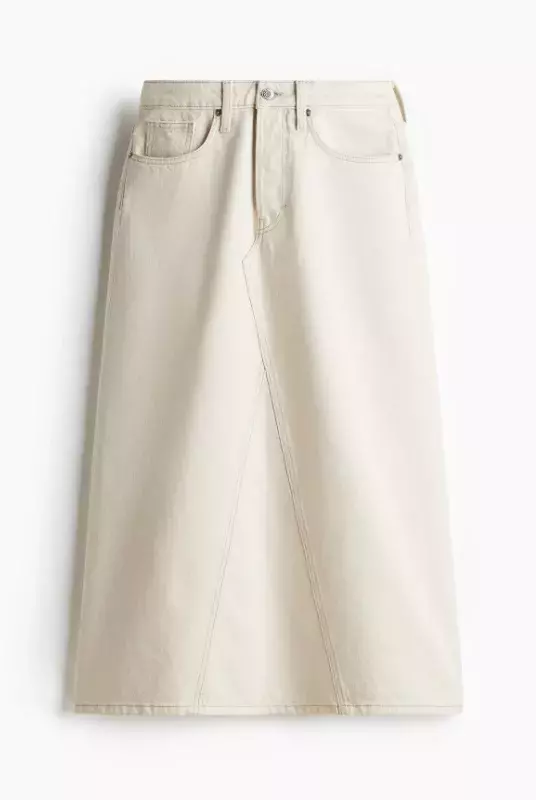 Džínová sukně áčkového střihu, H&M, 719 Kč