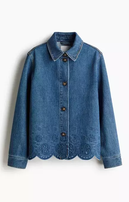 Džínové sako s madeirou, H&M, 1 199 Kč