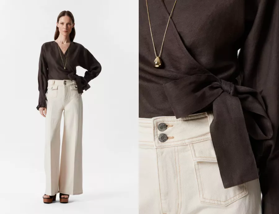 halenka s mašlí v pase