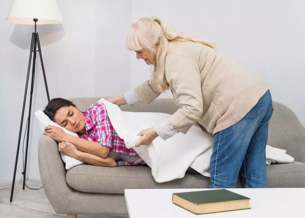 matka, dcera, péče, vnoučata, 