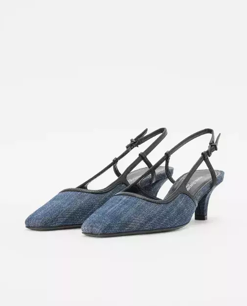 Denimové baleríny s otevřenou patou, Kennel + Schmenger, 6 075 Kč