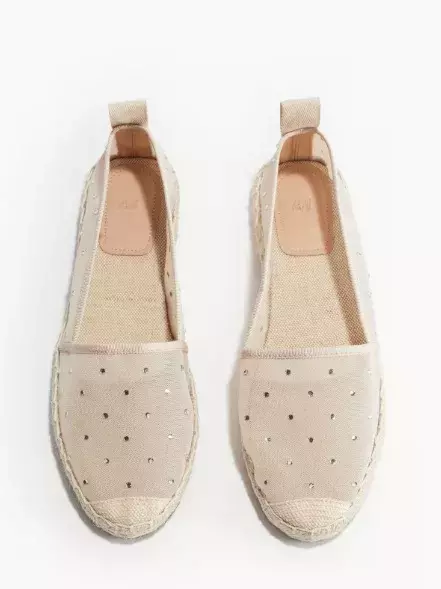 Espadrilky ze zdobené síťoviny, H&M, 599 Kč