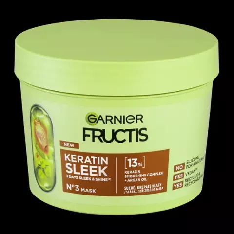 Maska na vlasy Keratin Sleek, Garnier Fructis, 199 Kč