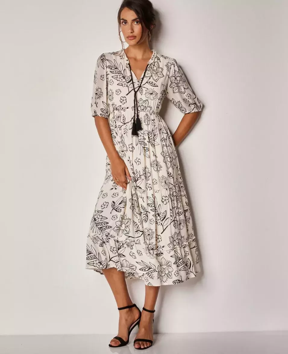 kreponové midi šaty