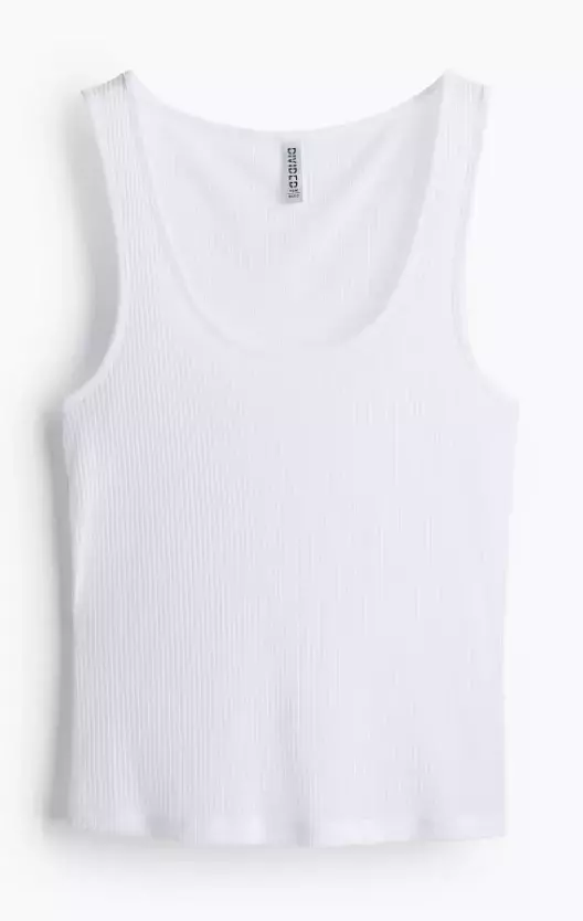 Tenké žebrované tílko, H&M, 189 Kč