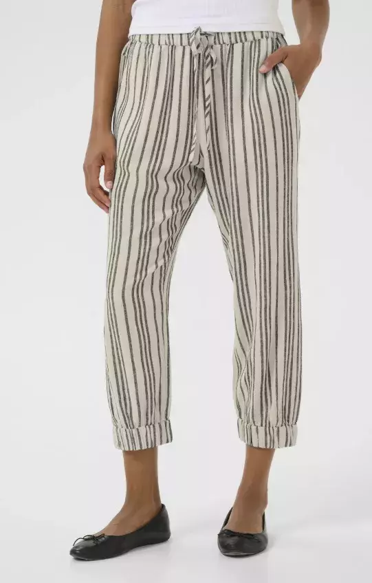 Plátěné capri kalhoty, Kaffe, 1 186 Kč