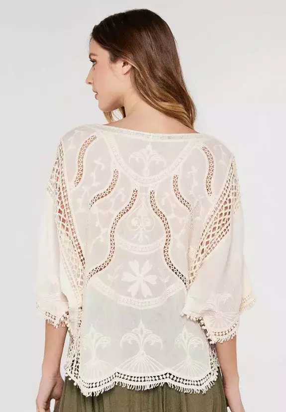 Krajková blůza, Apricot, 899 Kč