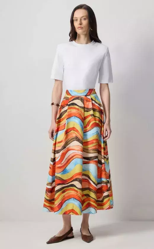 Sukně s malovaným celopotiskem, Touché Privé, 2 527 Kč