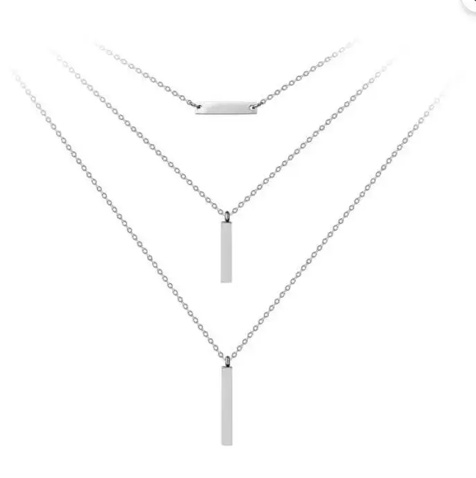 Trojitý ocelový náhrdelník s přívěsky, Troli, 257 Kč