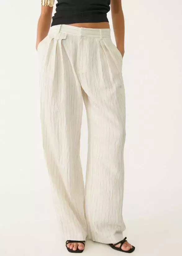 Pohodlné kalhoty s pruhy, Stradivarius, 699 Kč