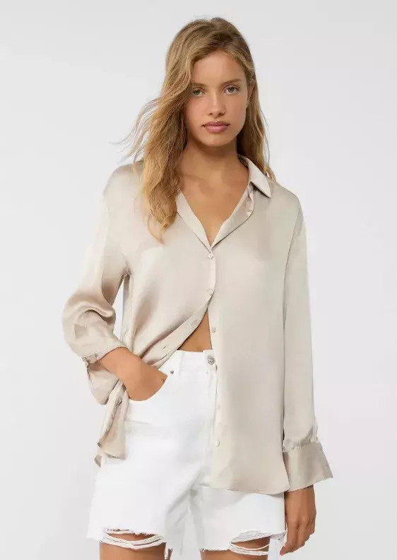 Saténová košile, Stradivarius, 549 Kč